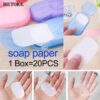 Travel Disposable Paper Soap - Scented Mini Soap Sheets (20pcs) for Hand and Bath Cleaning - Image 4
