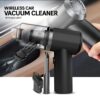 Powerful Rechargeable 3-in-1 Dual Mode Cordless Handheld Vacuum Cleaner with LED Light - Black - Image 4