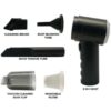 Powerful Rechargeable 3-in-1 Dual Mode Cordless Handheld Vacuum Cleaner with LED Light - Black - Image 6