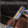 Powerful Rechargeable 3-in-1 Dual Mode Cordless Handheld Vacuum Cleaner with LED Light - Black - Image 3