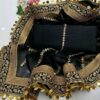 Elegant 3-Piece Unstitched Kataan Silk Dress with Organza Lining Work Dupatta - Image 2