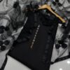 Elegant Kataan Silk 3-Piece Unstitched Dress Collection for Women - Plain Shirt, Trouser & Net Work Dupatta with Neckline - Image 14