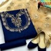 Elegant Unstitched 3-Piece Ladies Wedding Dress with Fancy Khussa – Kataan Mirror Work - Image 3