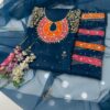 New Women’s Collection - Handmade Zaari Beads & Gotta Work Organza Shirt with Matching Organza Dupatta – Unstitched 2-Piece Dress - Image 3