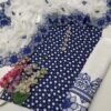 3PC Lawn Cotton Polka Dot Dress – Embroidered Trousers & Chiffon Dupatta with Cutwork - Image 3