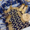 Unstitched Fancy Dress for Girls – Chiffon Shirt, Masoori Trouser, Organza Dupatta with Khussa - Image 7
