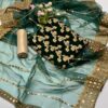 Crinkle Chiffon Wedding Dress for Girls – Pearl & Heavy Embroidery with Embroidered Organza Dupatta - Image 7