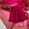 New Fancy 4-Piece Dress Collection – Kataan Silk Shirt & Trouser with Embroidered Organza Dupatta and Clutch - Image 10
