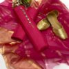Fancy Unstitched Suit for Girls – Kataan Silk Shirt & Trouser with Organza Zari Dupatta and Golden Khussa - Image 6