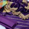 4-Piece Unstitched Wedding Dress for Women - Shamooz Silk Shirt, Kataan Silk Trouser, Organza Embroidered Dupatta & Fancy Khussa - Image 4