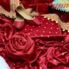 4-Piece Unstitched Wedding Dress for Women - Shamooz Silk Shirt, Kataan Silk Trouser, Organza Embroidered Dupatta & Fancy Khussa - Image 3