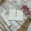 Unstitched 3-Piece Suit for Women – Kataan Silk Shirt & Trouser with Heavy Embroidered Organza Dupatta - Image 2