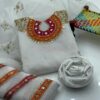 New Fancy Unstitched Wedding Dress for Women/Girls – Organza & Kataan Silk with Booti Work Dupatta & Khussa - Image 9