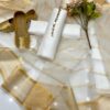 Fancy Unstitched Suit for Girls – Kataan Silk Shirt & Trouser with Organza Zari Dupatta and Golden Khussa - Image 3