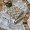Crinkle Chiffon Wedding Dress for Girls – Pearl & Heavy Embroidery with Embroidered Organza Dupatta - Image 3