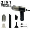 Powerful Rechargeable 3-in-1 Dual Mode Cordless Handheld Vacuum Cleaner with LED Light - Black - Image 9