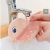 Fish Shape Wall-Mounted Soap Holder – Double Layer Drainage, Waterproof PP Dish Tray - Image 2