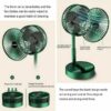 Portable Rechargeable USB Table Fan – Foldable, Silent, 3-Speed Adjustable Desk Fan - Image 4
