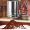 Stainless Steel Flour Sifter Cup – 9.5” Manual Sieve with Handle & Measuring Scale - Image 3