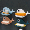Fish Shape Wall-Mounted Soap Holder – Double Layer Drainage, Waterproof PP Dish Tray - Image 6
